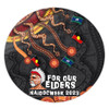 Australia Round Rug For Our Elders Naidoc Week Snake Aboriginal Painting With Flag