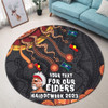 Australia Round Rug For Our Elders Naidoc Week Snake Aboriginal Painting With Flag