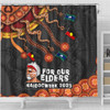 Australia Shower Curtain For Our Elders Naidoc Week Snake Aboriginal Painting With Flag