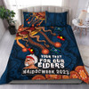 Australia Custom Bedding Set For Our Elders Naidoc Week Snake Aboriginal Painting With Flag (Blue)