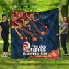 Australia Premium Quilt For Our Elders Naidoc Week Snake Aboriginal Painting With Flag (Blue)