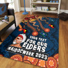 Australia Area Rug For Our Elders Naidoc Week Snake Aboriginal Painting With Flag  (Blue)