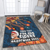 Australia Area Rug For Our Elders Naidoc Week Snake Aboriginal Painting With Flag  (Blue)