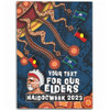 Australia Area Rug For Our Elders Naidoc Week Snake Aboriginal Painting With Flag  (Blue)