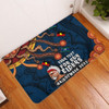 Australia Door Mat For Our Elders Naidoc Week Snake Aboriginal Painting With Flag (Blue)