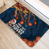 Australia Door Mat For Our Elders Naidoc Week Snake Aboriginal Painting With Flag (Blue)