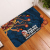 Australia Door Mat For Our Elders Naidoc Week Snake Aboriginal Painting With Flag (Blue)