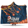 Australia Hooded Blanket For Our Elders Naidoc Week Snake Aboriginal Painting With Flag (Blue)