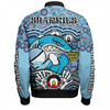 Cronulla-Sutherland Sharks Naidoc Week Bomber Jacket - Aboriginal Inspired For Our Elders NAIDOC Week 2023