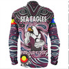 Manly Warringah Sea Eagles Long Sleeve Shirt - Aboriginal For Our Elder NAIDOC Week 2023