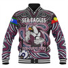 Manly Warringah Sea Eagles Baseball Jacket - Aboriginal For Our Elder NAIDOC Week 2023