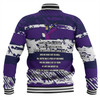 Melbourne Storm Baseball Jacket - Theme Song Inspired Melbourne Storm Baseball Jacket - Theme Song Inspired