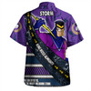 Melbourne Storm Hawaiian Shirt - Theme Song For Rugby With Sporty Style