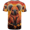 Australia Koala Custom T-shirt - Dreaming Art Koala Aboriginal Inspired T-shirt