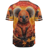 Australia Koala Custom Baseball Shirt - Dreaming Art Koala Aboriginal Inspired Baseball Shirt