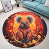 Australia Koala Custom Round Rug - Dreaming Art Koala Aboriginal Inspired Round Rug