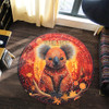 Australia Koala Custom Round Rug - Dreaming Art Koala Aboriginal Inspired Round Rug