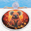 Australia Koala Custom Beach Blanket - Dreaming Art Koala Aboriginal Inspired Beach Blanket
