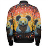 Australia Koala Custom Bomber Jacket - Aboriginal Koala With Flowers Bomber Jacket