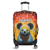 Australia Koala Custom Luggage Cover - Aboriginal Koala With Flowers Luggage Cover