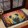 Australia Koala Custom Door Mat - Aboriginal Koala With Flowers Door Mat