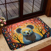 Australia Koala Custom Door Mat - Aboriginal Koala With Flowers Door Mat