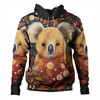 Australia Koala Custom Hoodie - Aboriginal Koala With Golden Wattle Flowers Hoodie