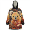 Australia Koala Custom Snug Hoodie - Aboriginal Koala With Golden Wattle Flowers Snug Hoodie