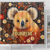 Australia Koala Custom Shower Curtain - Aboriginal Koala With Golden Wattle Flowers Shower Curtain