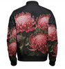 Australia Waratah Bomber Jacket - Red Waratah Flowers Fine Art Ver1 Bomber Jacket