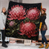 Australia Waratah Quilt - Red Waratah Flowers Fine Art Ver1 Quilt