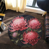 Australia Waratah Round Rug - Red Waratah Flowers Fine Art Ver1 Round Rug