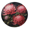 Australia Waratah Round Rug - Red Waratah Flowers Fine Art Ver1 Round Rug