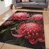 Australia Waratah Area Rug - Red Waratah Flowers Fine Art Ver1 Area Rug