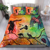 Australia Aboriginal Bedding Set - The Dream Time Spiritual Colourful Aboriginal Style Acrylic Desgin Bedding Set