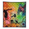 Australia Aboriginal Quilt - The Dream Time Spiritual Colourful Aboriginal Style Acrylic Desgin Quilt