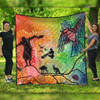 Australia Aboriginal Quilt - The Dream Time Spiritual Colourful Aboriginal Style Acrylic Desgin Quilt