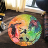 Australia Aboriginal Round Rug - The Dream Time Spiritual Colourful Aboriginal Style Acrylic Desgin Round Rug