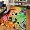 Australia Aboriginal Area Rug - The Dream Time Spiritual Colourful Aboriginal Style Acrylic Desgin Area Rug