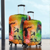 Australia Aboriginal Luggage Cover - The Dream Time Spiritual Colourful Aboriginal Style Acrylic Desgin Luggage Cover