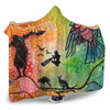 Australia Aboriginal Hooded Blanket - The Dream Time Spiritual Colourful Aboriginal Style Acrylic Desgin Hooded Blanket