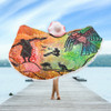 Australia Aboriginal Beach Blanket - The Dream Time Spiritual Colourful Aboriginal Style Acrylic Desgin Beach Blanket