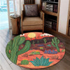 Australia Travelling Round Rug - Australian Desert Round Rug