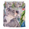 Australia Koala Bedding Set - Koala with a Scarlet Honeyeater Bedding Set