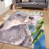 Australia Koala Area Rug - Koala with a Scarlet Honeyeater Area Rug