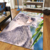 Australia Koala Area Rug - Koala with a Scarlet Honeyeater Area Rug