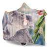 Australia Koala Hooded Blanket - Koala with a Scarlet Honeyeater Hooded Blanket