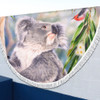 Australia Koala Beach Blanket - Koala with a Scarlet Honeyeater Beach Blanket
