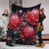 Australia Waratah Blanket - Red Waratah Flowers Fine Art Ver2 Blanket