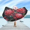 Australia Waratah Beach Blanket - Red Waratah Flowers Fine Art Ver2 Beach Blanket